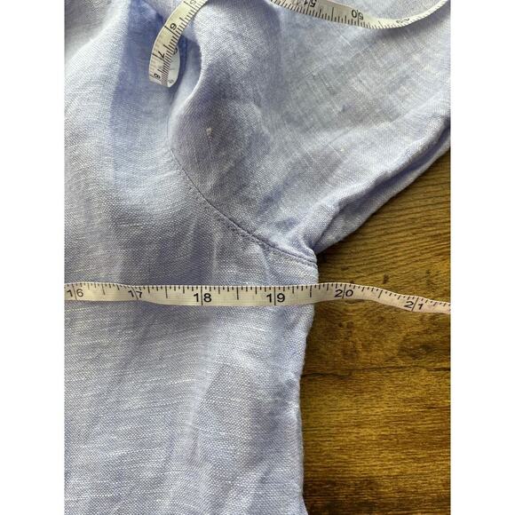 Sigrid Olsen Womens S Lavender 100% Linen V Neck 3/4 Sleeves Coastal Cool - Picture 4 of 6